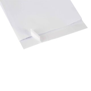 Papierversandtaschen, 260 x 70 x 410 + 50 mm, mit Selbstklebeverschluss, wei, VPE: 300 / 1 Karton