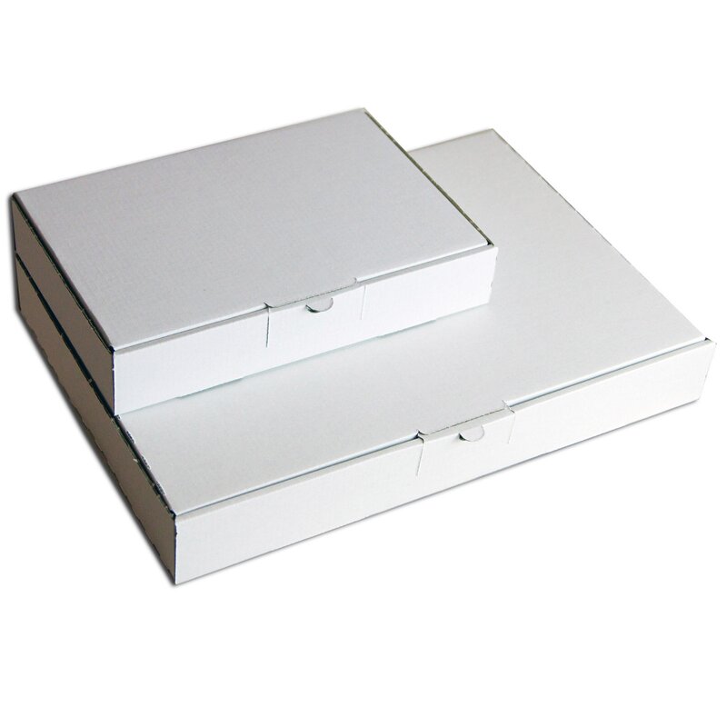 200 Stück Großbrief Kartons WEIẞ DIN A4 350x250x20mm Faltkartons 200x Weiss 