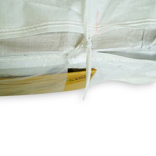 Plattenbag fr Asbest, 260 x 125 x 30 cm, SWL 1250 kg, beschichtet, geschlossener Boden,  Schrze + Deckel, 4 Hebeschlaufen, Warnaufdruck ASBEST