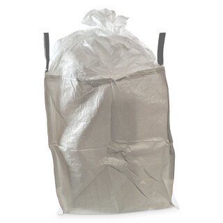 Big Bag unbedruckt, 90 x 90 x 110 cm, SWL 1000 kg, unbeschichtet, geschlossener Boden, Schrze, 4 Hebeschlaufen 25cm