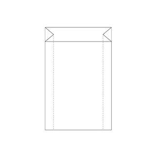 Seitenfaltensack, 600 + 400 x 1300 mm, 50 m, LDPE transparent