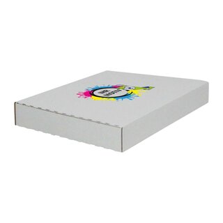 Maxibriefkarton, 350 x 250 x 50 mm (DIN A4 / B4), weiß mit Digitaldruck