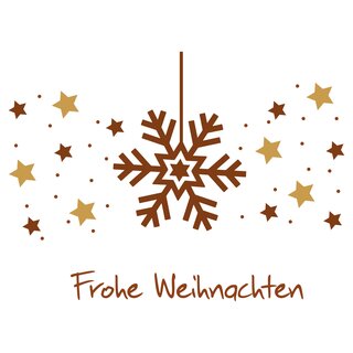 Faltkarton bedruckt, 130 x 85 x 85 mm (Innenmae), 1-wellig, braun, mit Weihnachtsdruck ohne Firmenname Ilex Frohe Weihnachten