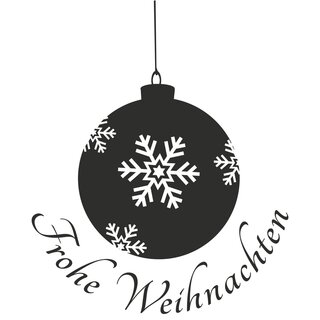 Faltkarton bedruckt, 190 x 150 x 140 mm (Innenmae), 1-wellig, braun, mit Weihnachtsdruck mit Firmenname Weihnachtskugel schwarz