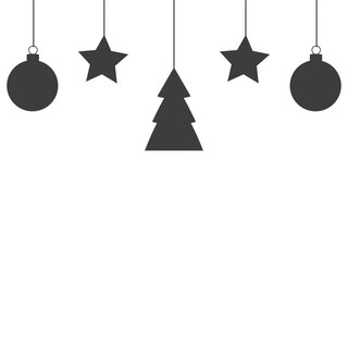 Faltkarton bedruckt, 250 x 175 x 100 mm (Auenma), 1-wellig, braun, mit Weihnachtsdruck ohne Firmenname Tannenbaum, Sterne, Kugel rost