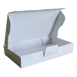 Maxibriefkarton, 240 x 160 x 45 mm (DIN A5), weiß/ weiß