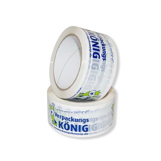 PVC-Klebeband Profi / Extra Stark, 50 mm x 66 lfm, individuell bedruckt Ihr Logo/Text braun 1-farbig bedruckt 36 Stck