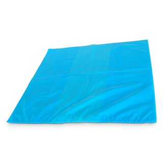 LDPE-Seitenfaltensack, blau/transparent, 600 + 400 x 600 mm, 50 m, lebensmittelecht, 300 Stck je Karton ABVERKAUF