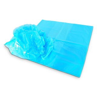 LDPE-Seitenfaltensack, blau/transparent, 600 + 400 x 600 mm, 50 m, lebensmittelecht, 300 Stck je Karton
