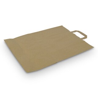 Papiertragetaschen, braun, 32 x 17 x 44 cm, gefalteter Papierhenkel, Kraftpapier 80 g/qm