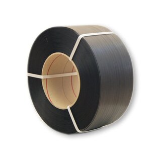 PP-Umreifungsband 16 mm x 0,65 mm 200 mm Kern schwarz / 2000 m Rolle