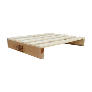 Holz-Einwegpalette, 60 x 80 cm, 2-seitig unterfahrbar, IPPC-behandelt